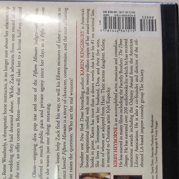 2/$20💥 Karen Kingsbury FIFTEEN MINUTES Audiobook Unabridged - Picture 6 of 9